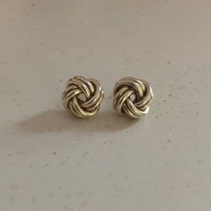 Sterling Silver Love Knot Earrings